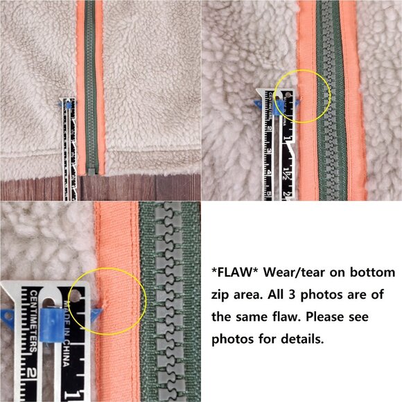 *FLAW* LL Bean Beans Sherpa Fleece Vest Womens Medium Regular Full Zip 519066 - Picture 2 of 16